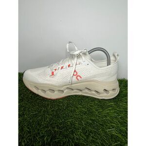 On Running Cloudmonster Women’s Size 8 White Coral Running Shoes CloudTec Helion